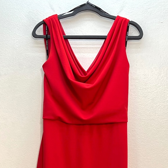 Tadashi Shoji Kayo Cross Back Crepe Gown - Picture 4 of 12